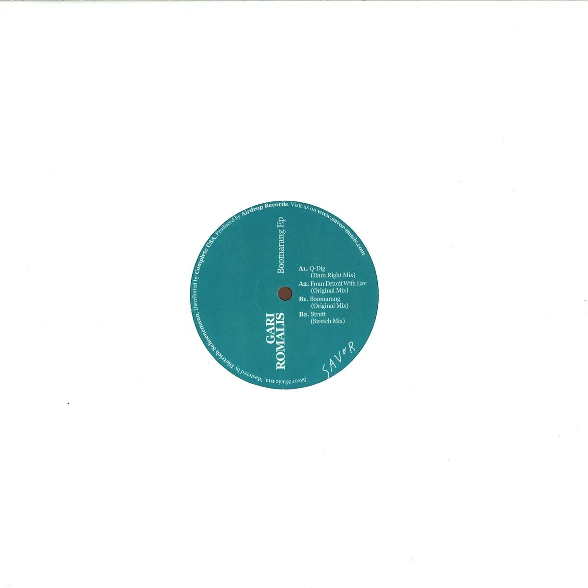 Back cover — Gari Romalis — Boomarang Ep