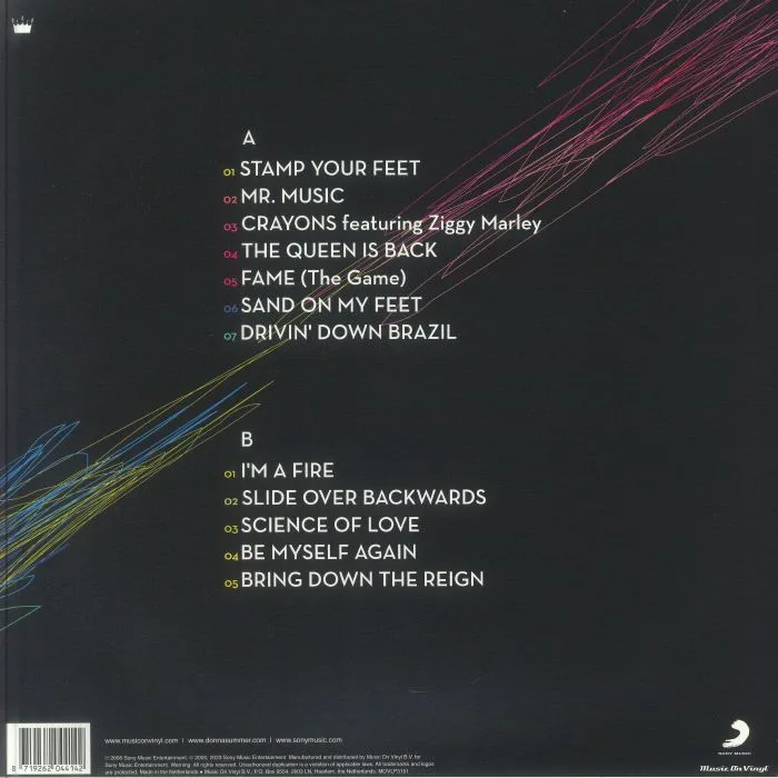Back cover — Donna SUMMER — Crayons (reissue)