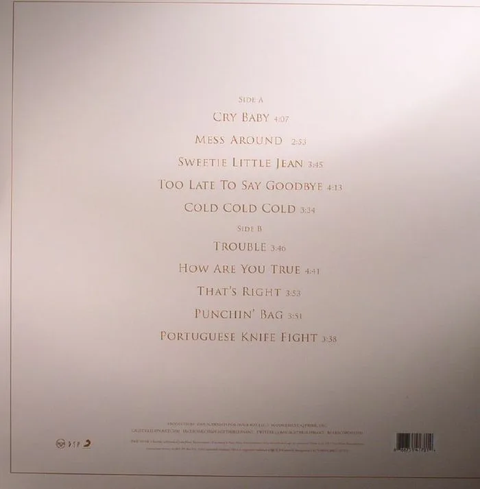 Back cover — CAGE THE ELEPHANT — Tell Me I'm Pretty