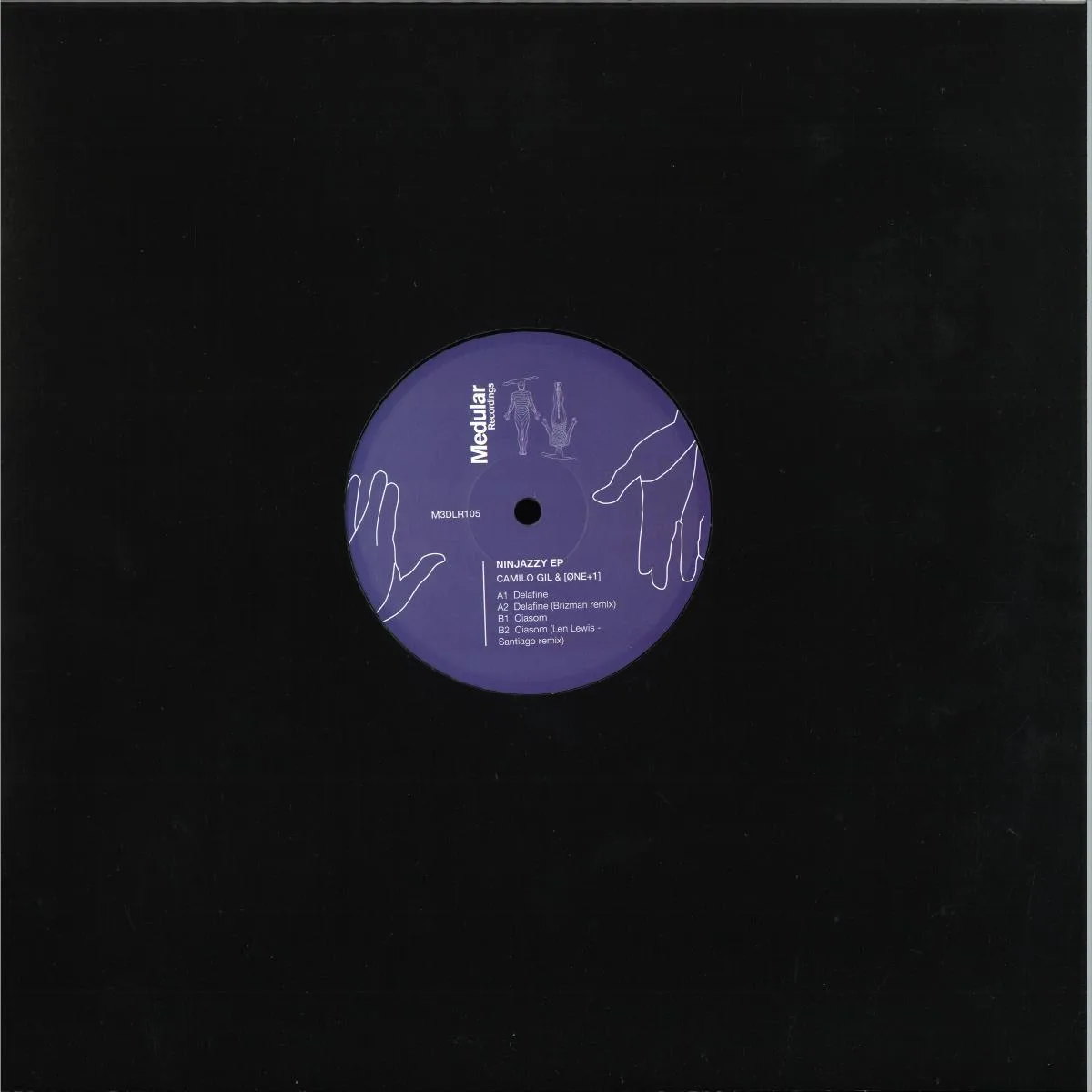 Back cover — CAMILO GIL & (ØNE+1) — NINJAZZY EP ft. Len Lewis & Brizman remixes