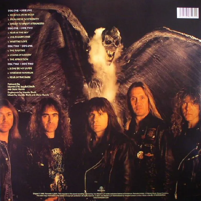 Обратная сторона обложки — IRON MAIDEN — Fear Of The Dark (reissue)