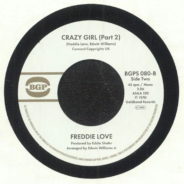 Обратная сторона обложки — Freddie LOVE — Crazy Girl