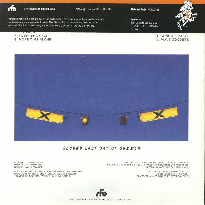 Back cover — DAYDREAM PLUS — Second Last Day Of Summer