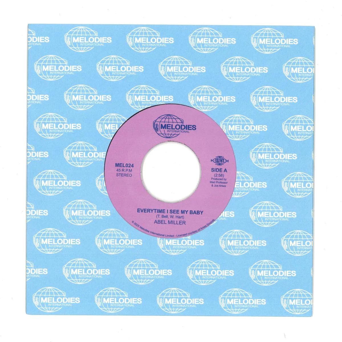 Abel Miller, Mad Professor — Everytime I See My Baby (7")