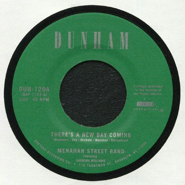 Лицевая сторона обложки — MENAHAN STREET BAND — There's A New Day Coming