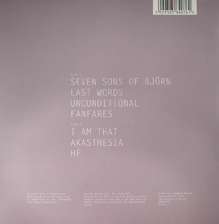 Back cover — GOGO PENGUIN — Fanfares (B-STOCK)