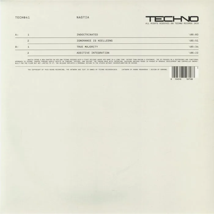Back cover — NASTIA — TECH 041