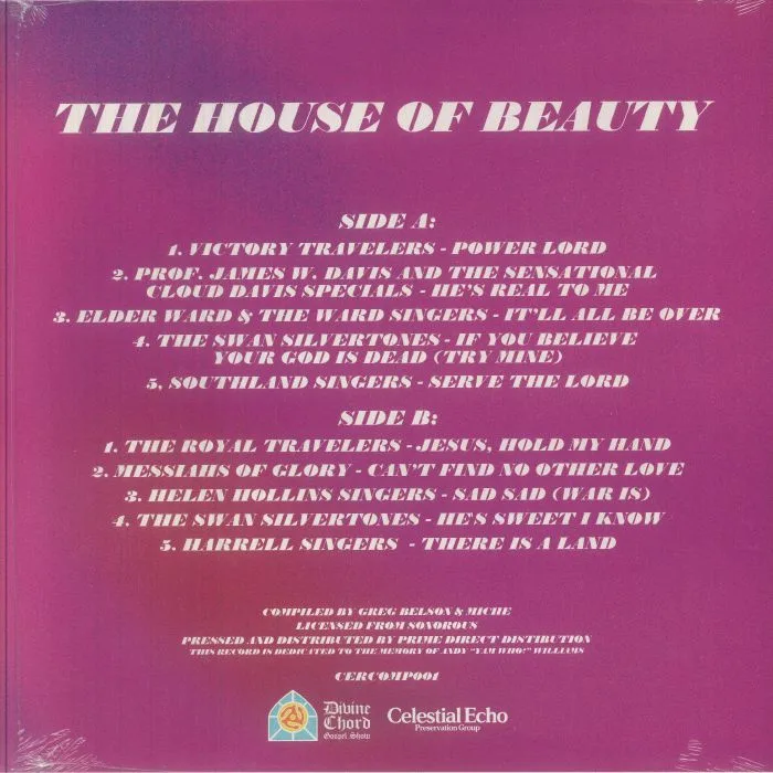 Обратная сторона обложки — Greg BELSON / VARIOUS — The House Of Beauty (Record Store Day RSD 2026)