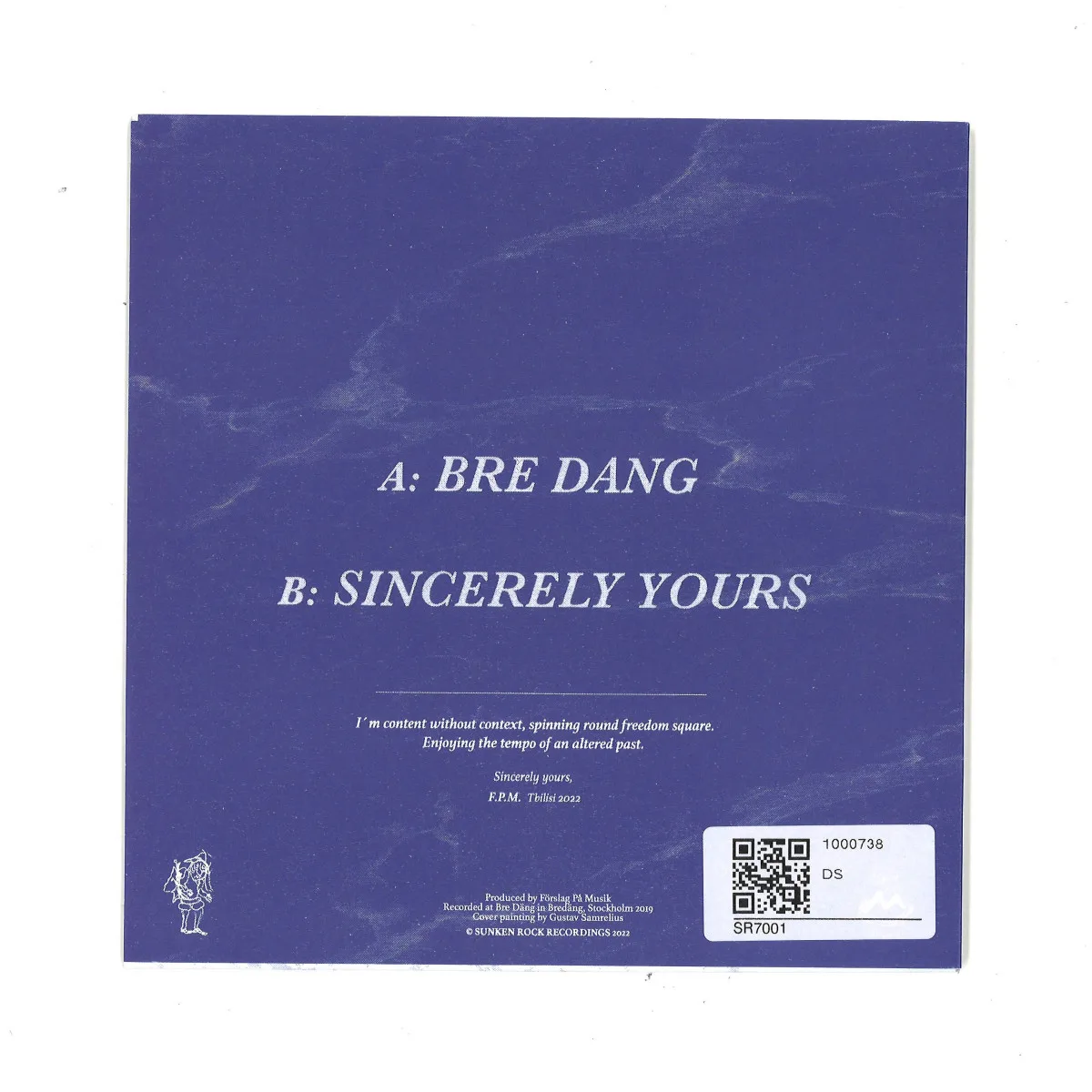 Обратная сторона обложки — Förslag På Musik — Bre Dang / Sincerely Yours