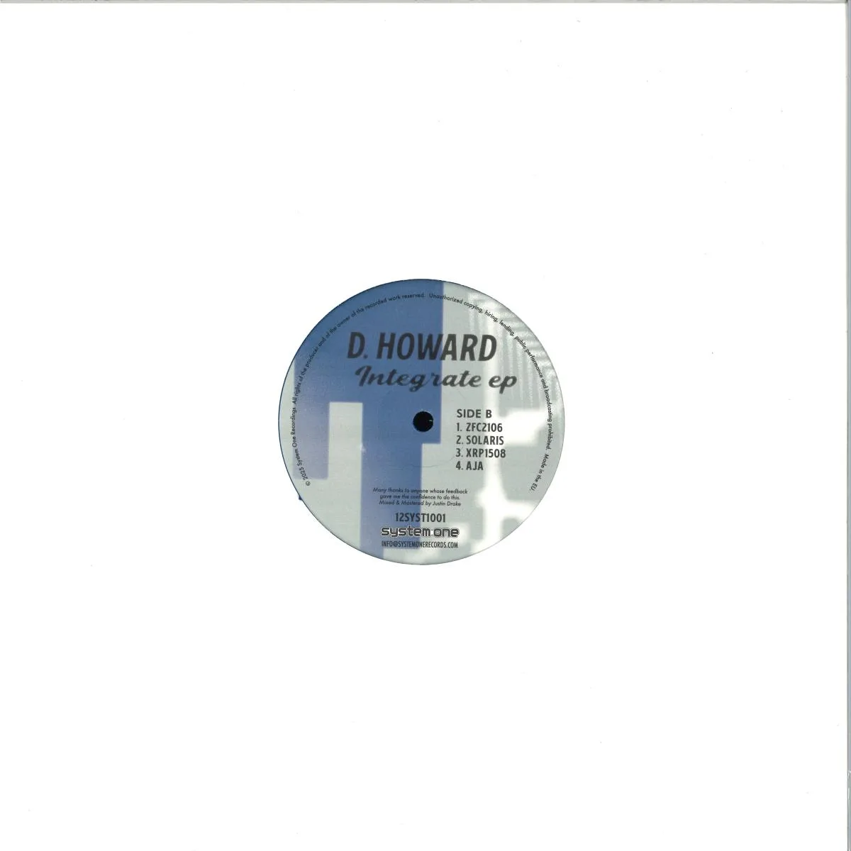Back cover — D.Howard — Intergrate EP