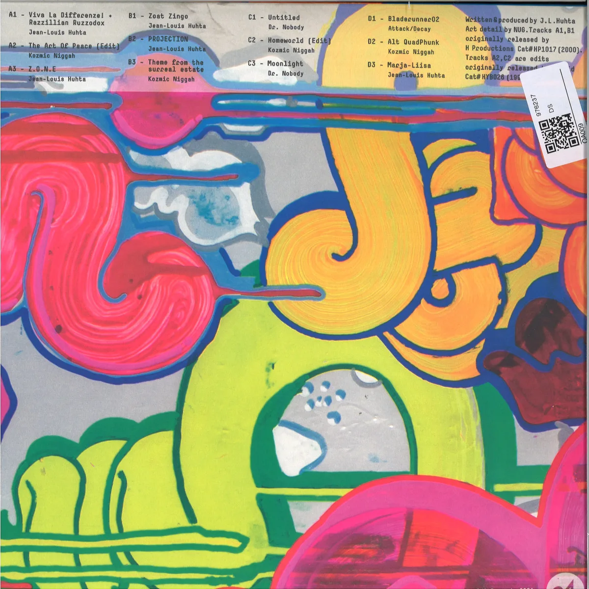 Back cover — Jean Louis Huhta — Wormhole Of Time 2x12"