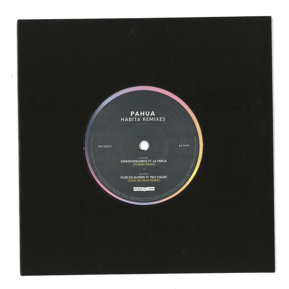 Back cover — Pahua — Habita - 7 inch Remixes