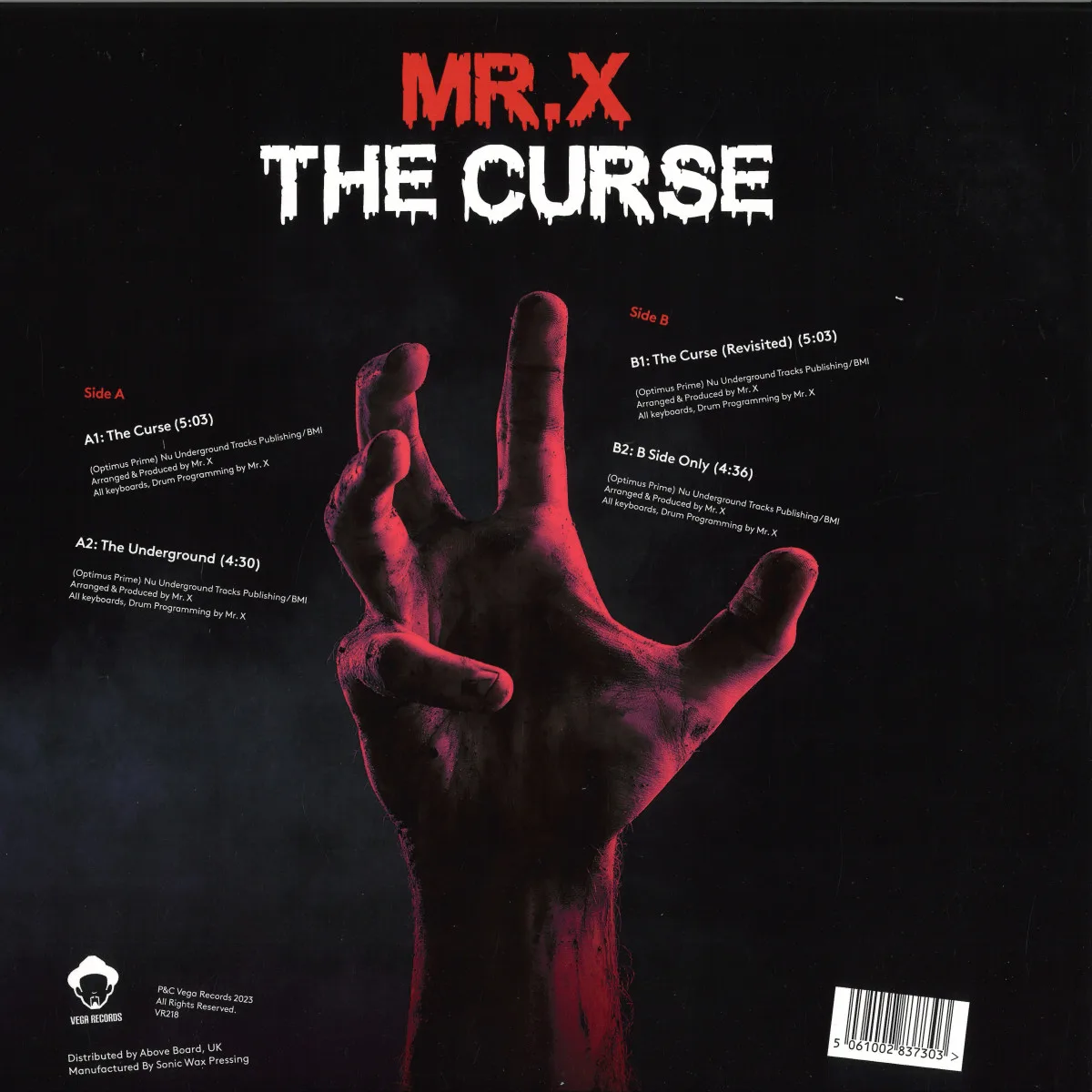 Back cover — Mr. X — The Curse