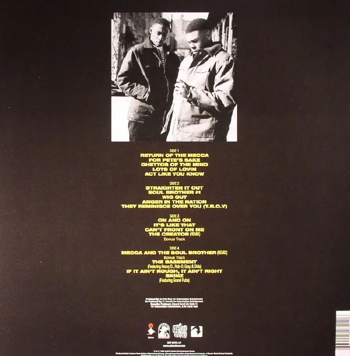 Back cover — Pete ROCK / CL SMOOTH — Mecca & The Soul Brother