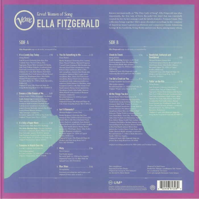 Back cover — Ella FITZGERALD — Great Women Of Song: Ella Fitzgerald