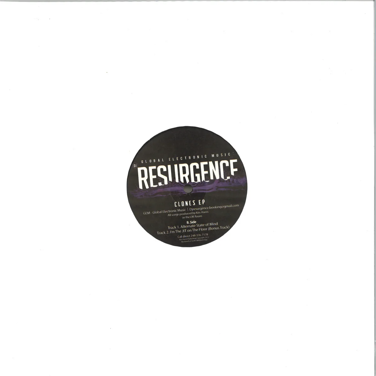 Back cover — Dj Resurgence — Clones EP