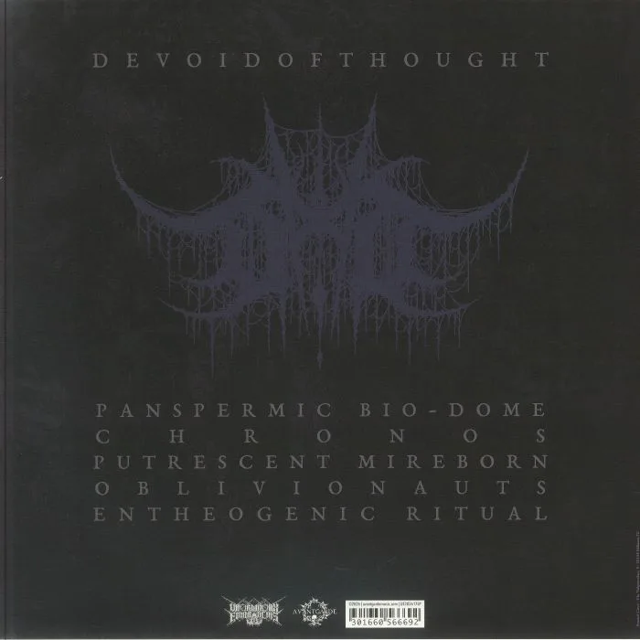 Back cover — DEVOID OF THOUGHT — Devoid Of Thought