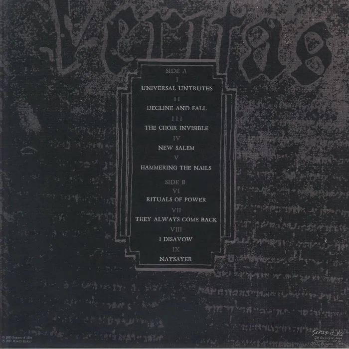 Back cover — MISERY INDEX — Rituals Of Power (reissue)