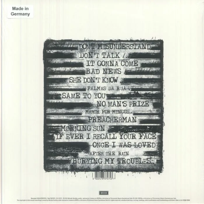 Back cover — Melody GARDOT — The Currency Of Man (10th Anniversary Edition)
