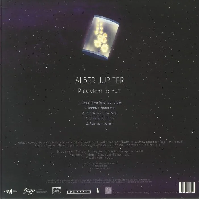 Back cover — ALBER JUPITER — Puis Vient La Nuit