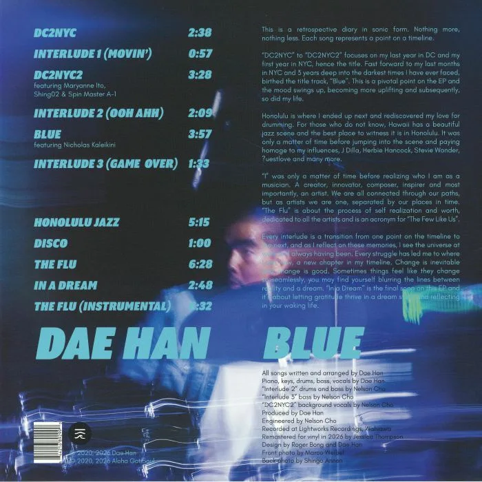 Обратная сторона обложки — Dae HAN — Blue (reissue)