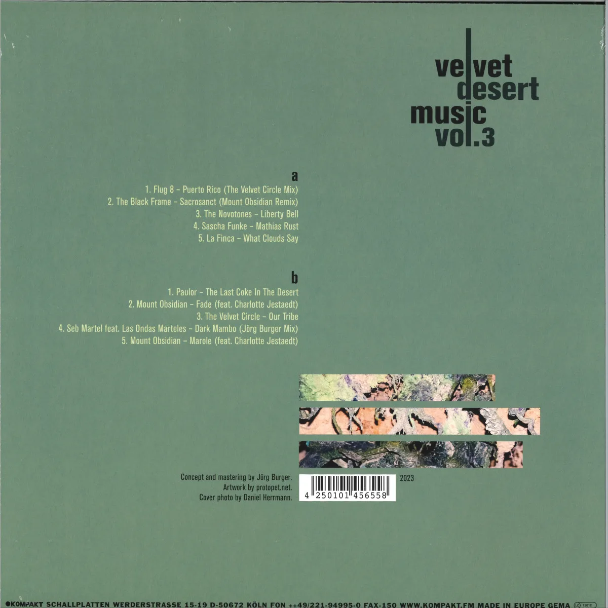 Back cover — Various — Velvet Desert Music Vol. 3 (12"+7")