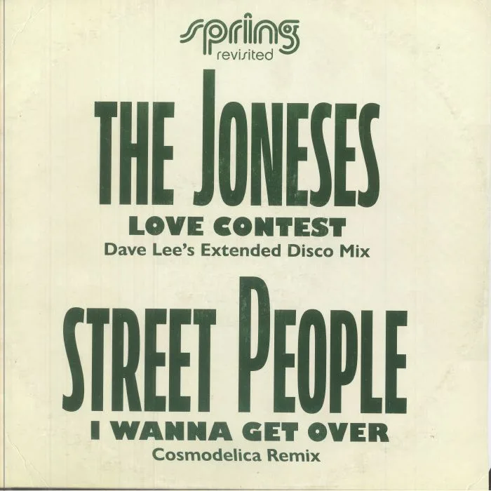 Front cover — The JONESES / STREET PEOPLE — Love Contest