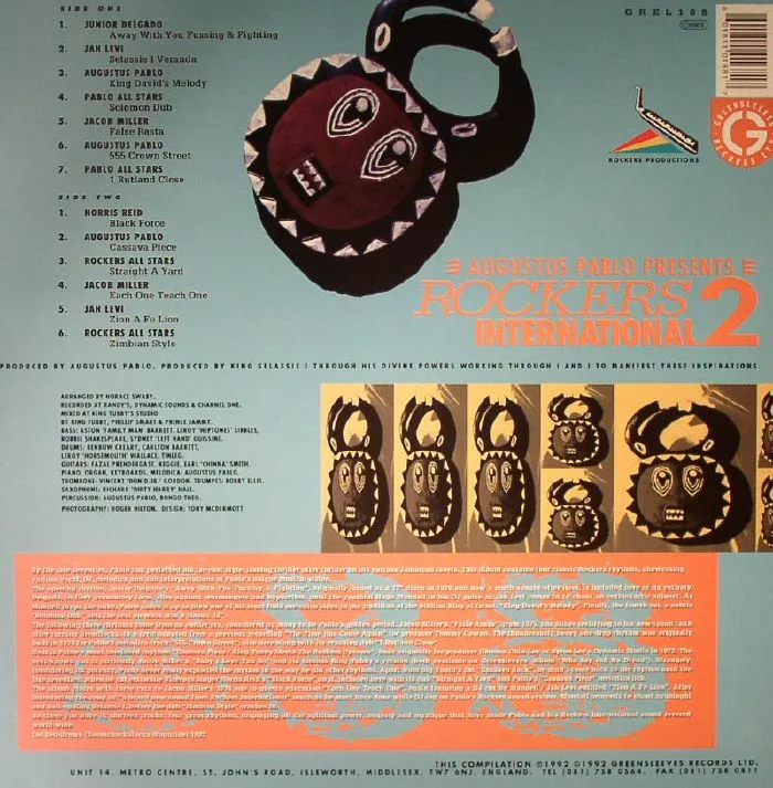 Обратная сторона обложки — AUGUSTUS PABLO / VARIOUS — Augustus Pablo Presents Rockers International 2