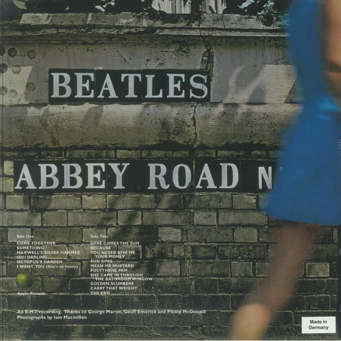 Обратная сторона обложки — The BEATLES — Abbey Road (reissue)