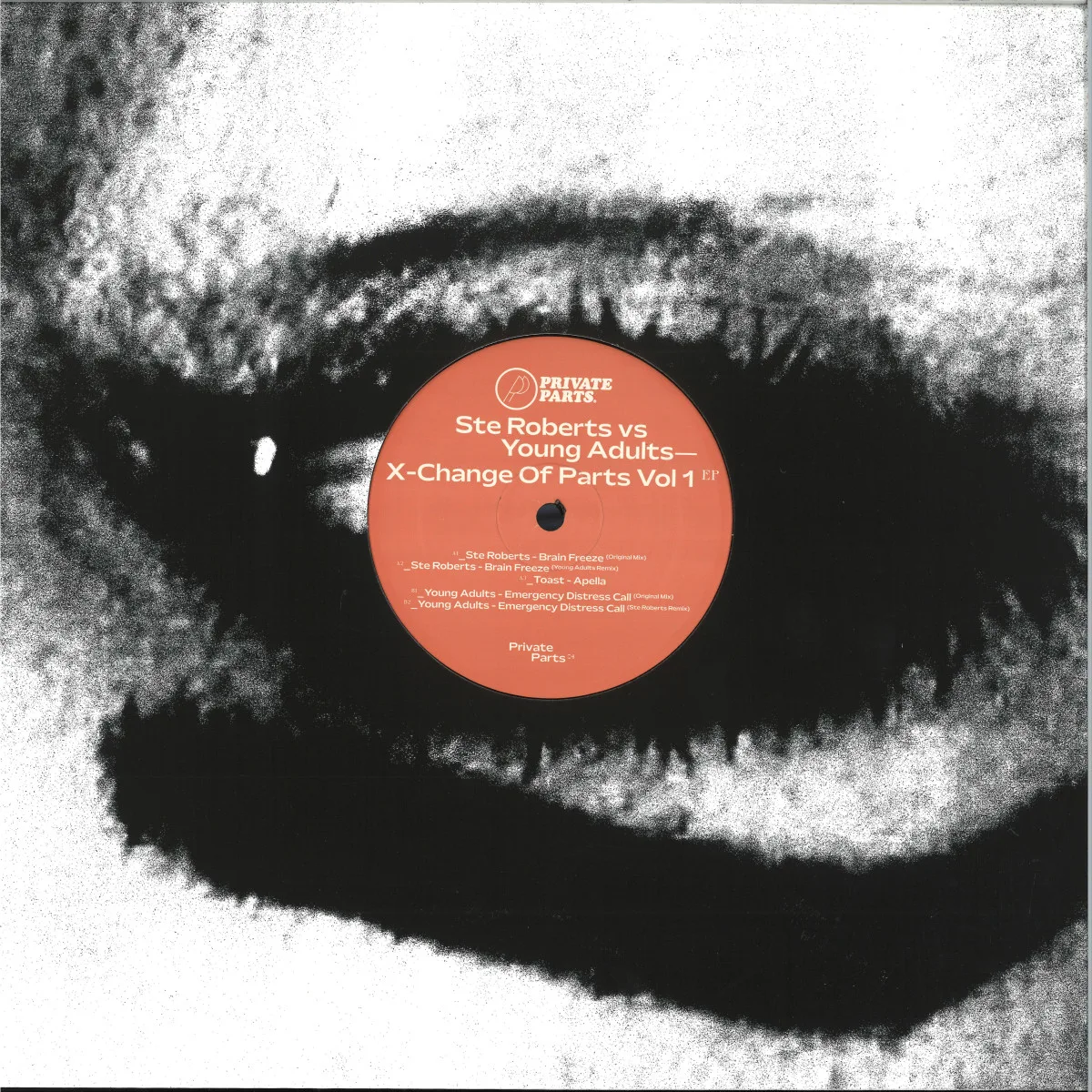 Лицевая сторона обложки — Ste Roberts&Young Adults — X-Change Of Parts Vol 1 EP
