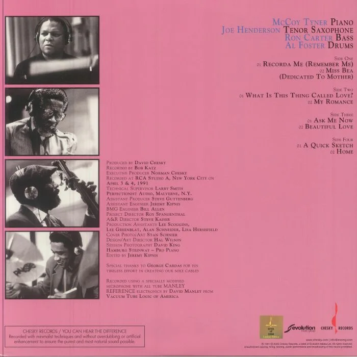 Обратная сторона обложки — McCoy TYNER / JOE HENDERSON — New York Reunion (reissue)