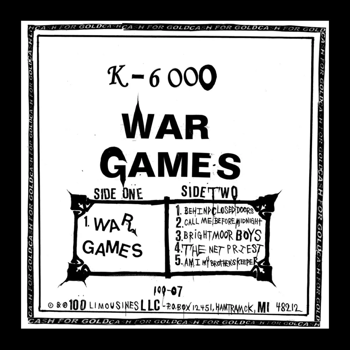 Back cover — K-6000 — WAR GAMES LP