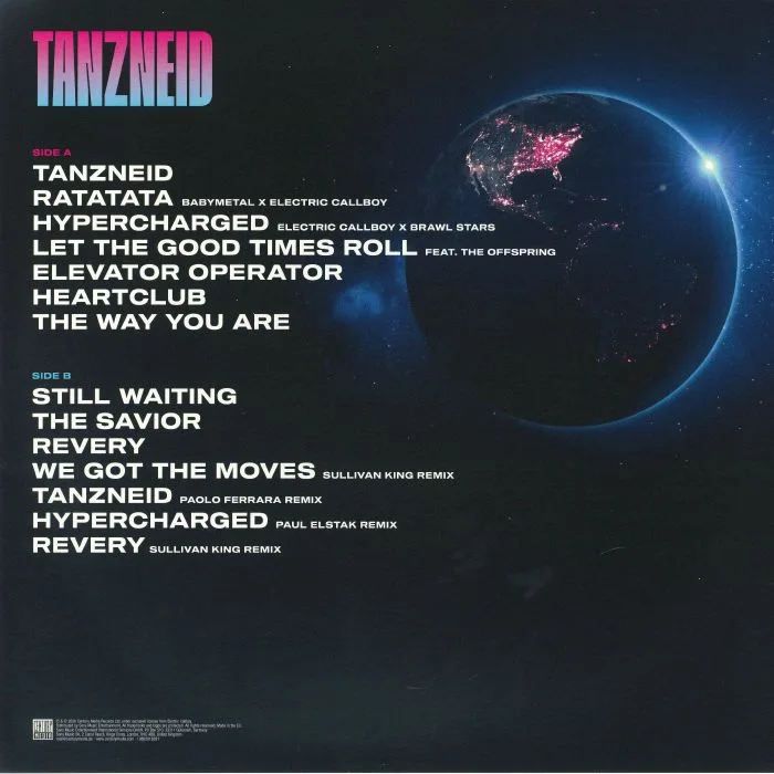 Back cover — ELECTRIC CALLBOY — Tanzneid