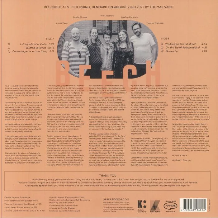 Back cover — Cecilie STRANGE — Beech