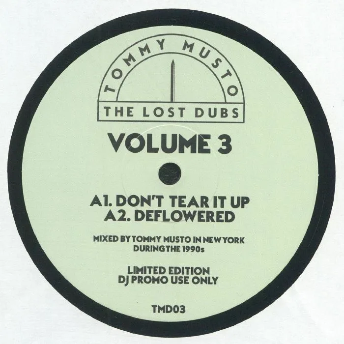 Front cover — Tommy MUSTO — The Lost Dubs Volume 3