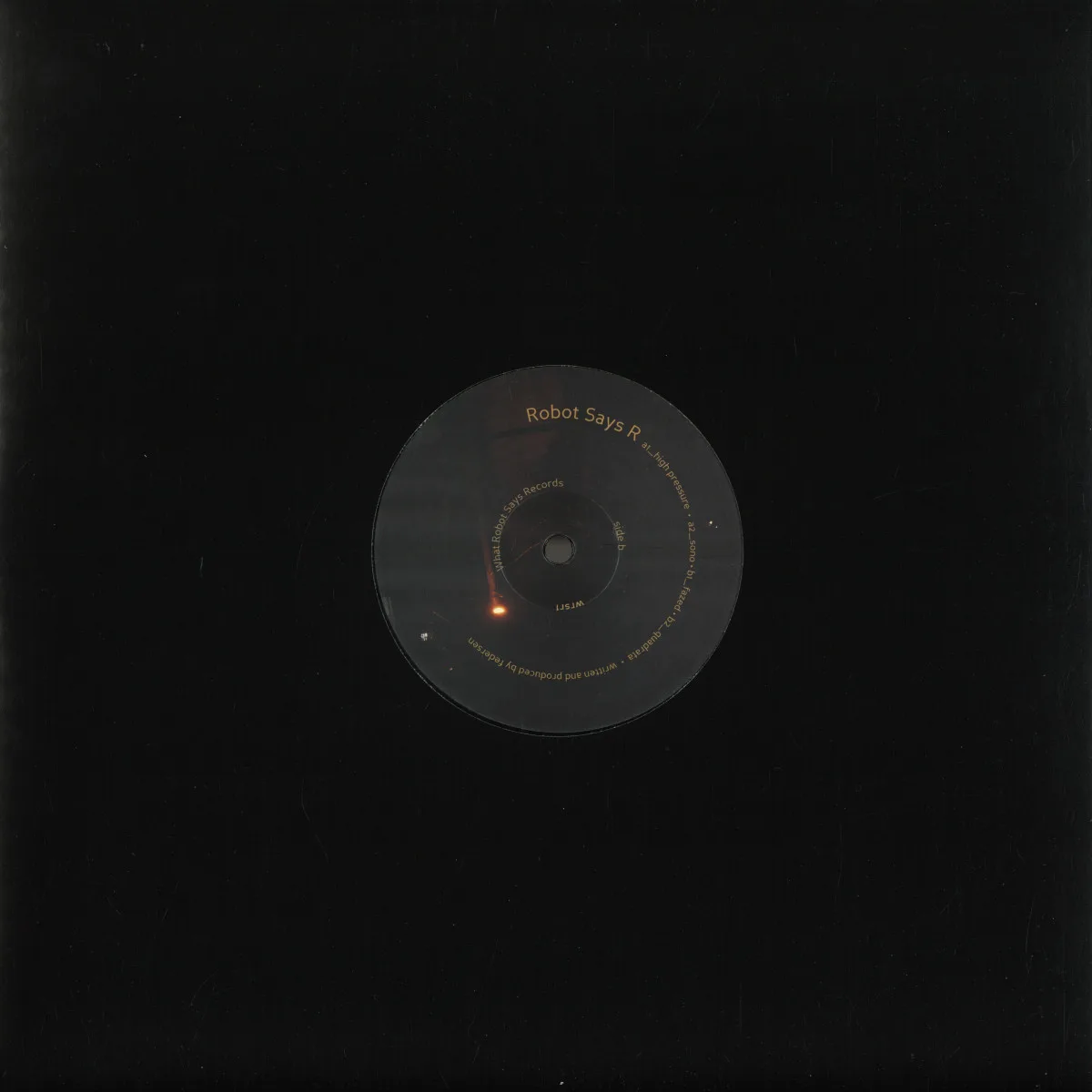 Back cover — Federsen — Robot Says R EP