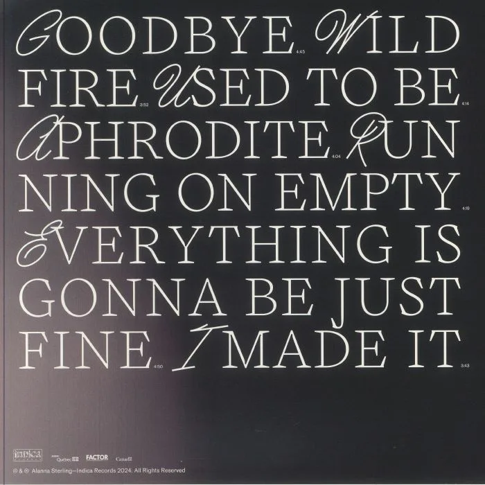 Обратная сторона обложки — Alanna STERLING — Everything Is Gonna Be Just Fine