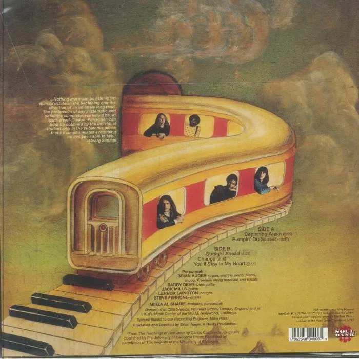 Back cover — BRIAN AUGER'S OBLIVION EXPRESS — Straight Ahead (reissue) (B-STOCK)
