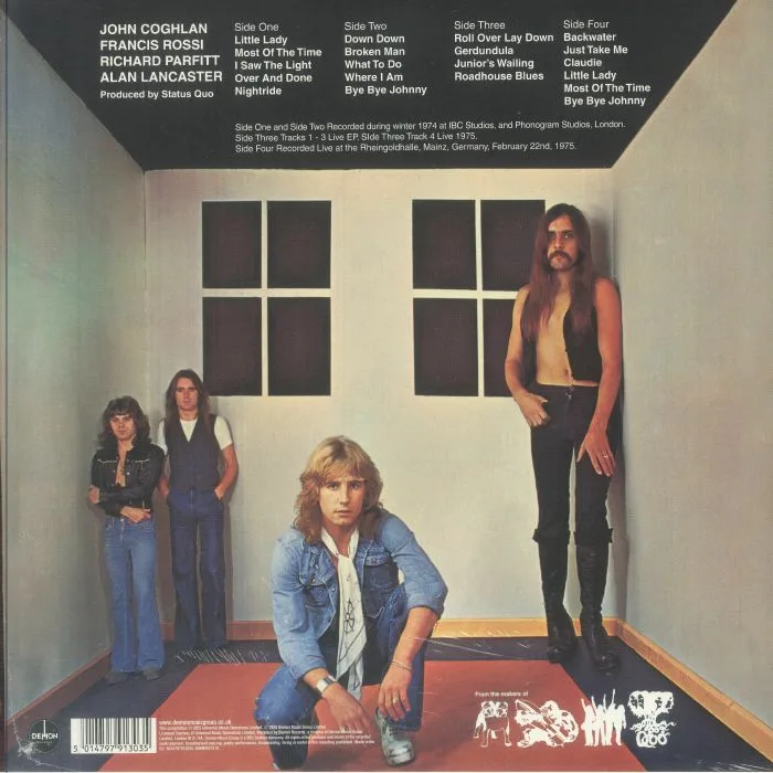 Back cover — STATUS QUO — On The Level (50th Anniversary Edition) (National Album Day 2025)