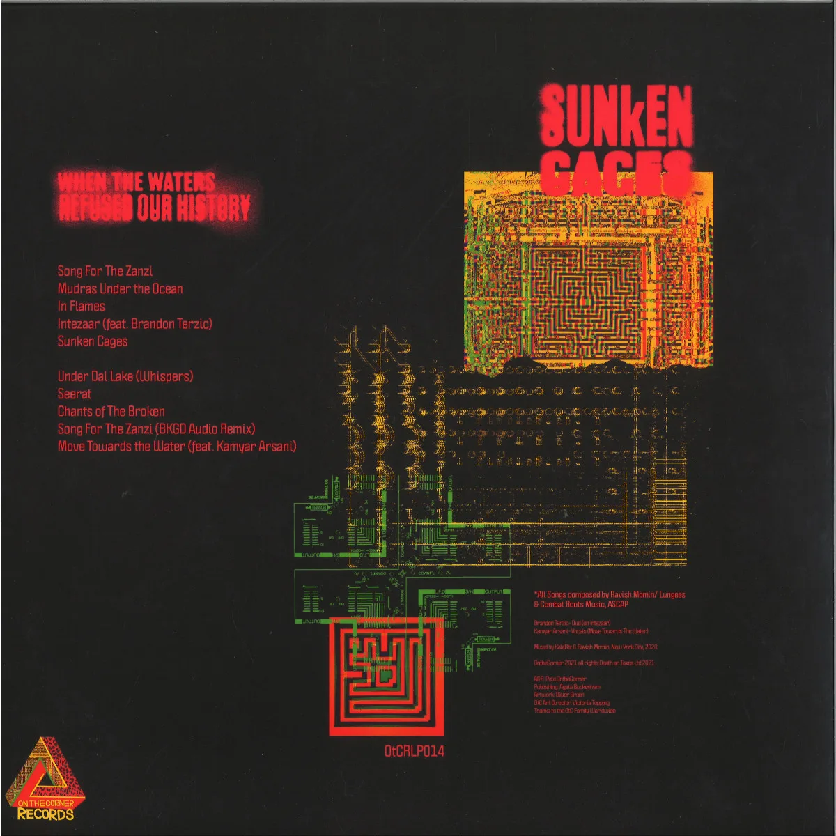 Back cover — Sunken Cages — WHEN THE WATERS REFUSED OUR HISTORY