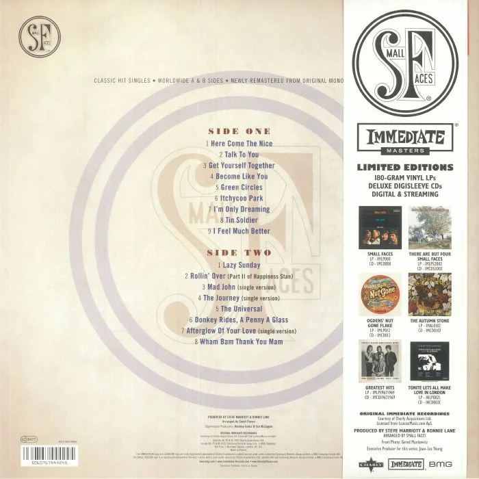 Обратная сторона обложки — SMALL FACES — Greatest Hits