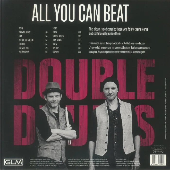 Обратная сторона обложки — DOUBLE DRUMS — All You Can Beat