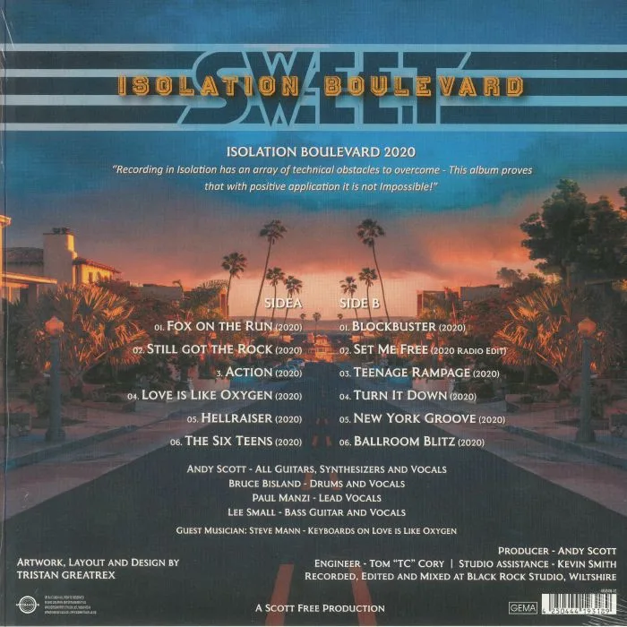 Обратная сторона обложки — SWEET — Isolation Boulevard