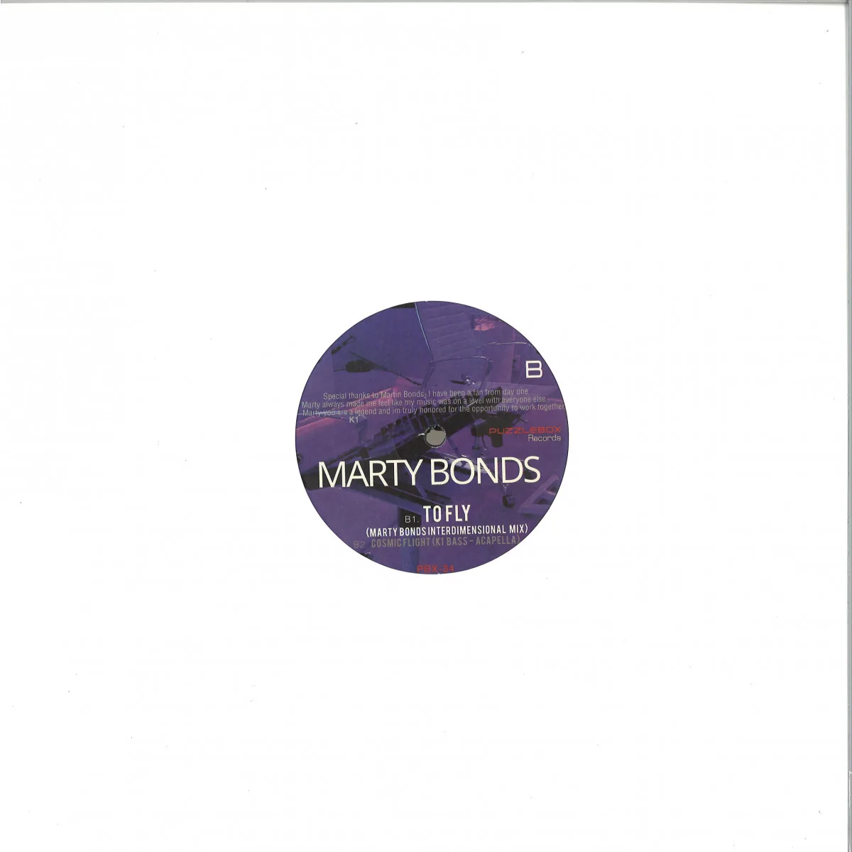 Back cover — K1&Marty Bonds — Cosmic Fight EP