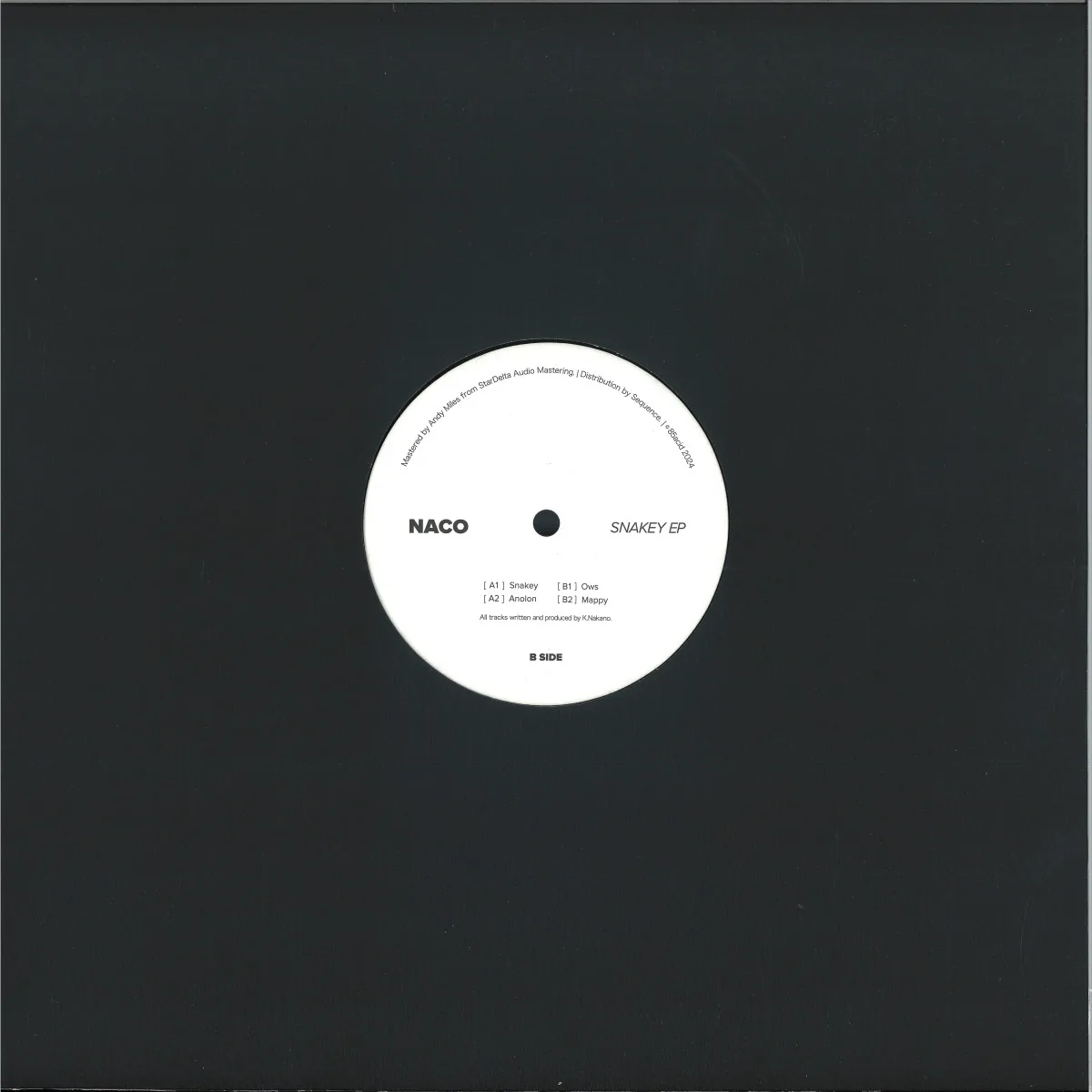 Back cover — Naco — Snakey EP