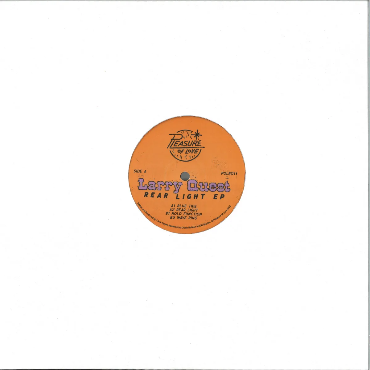 Back cover — Larry Quest — Rear Light EP