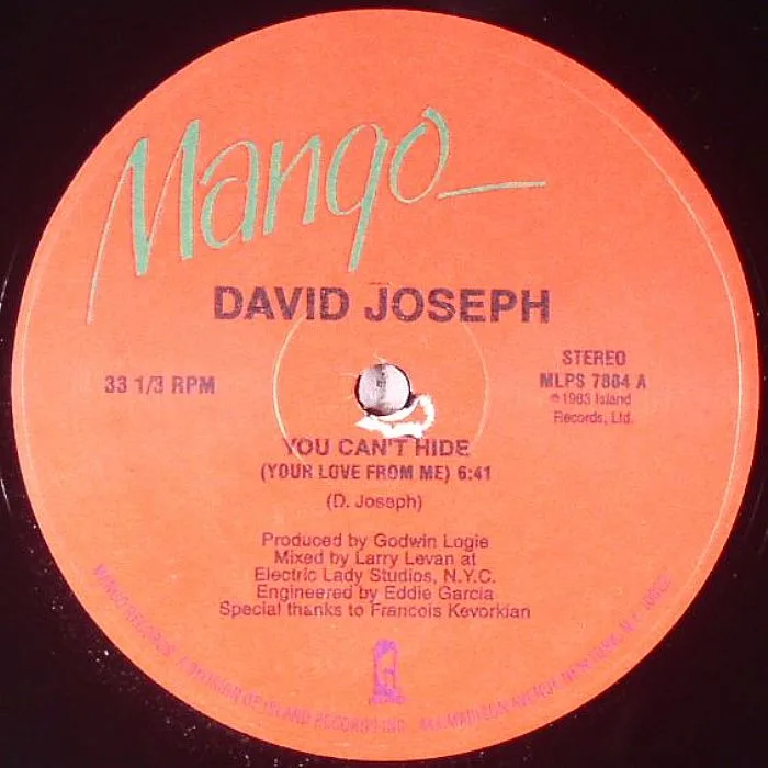 Лицевая сторона обложки — David JOSEPH — You Can't Hide (Your Love From Me)