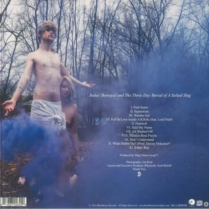 Back cover — SLUG CHRIST — Judas' Betrayal & The Three Day Burial Of A Salted Slug