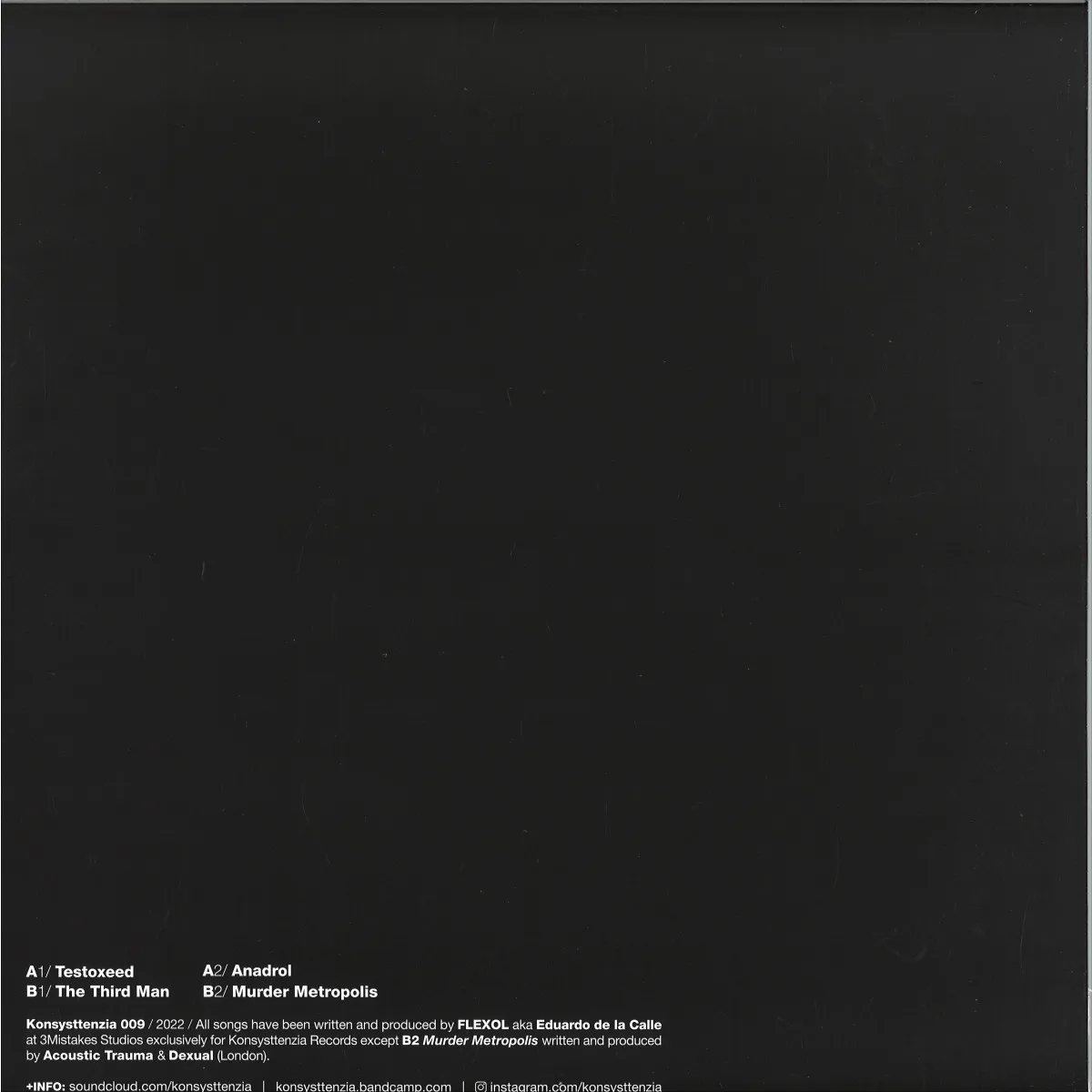 Обратная сторона обложки — Various — Lobotomies And Other Psychosocial EP