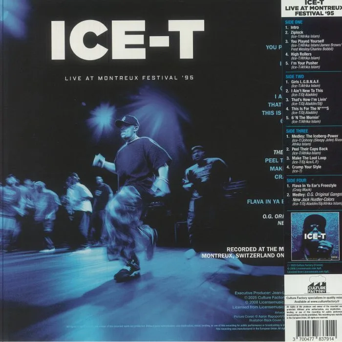 Back cover — ICE T — Live At Montreux Festival '95 (Record Store Day RSD 2025)